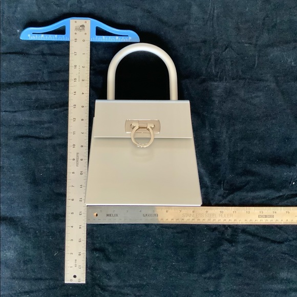 Salvatore Ferragamo Gancini Metal Handbag. - Picture 15 of 16